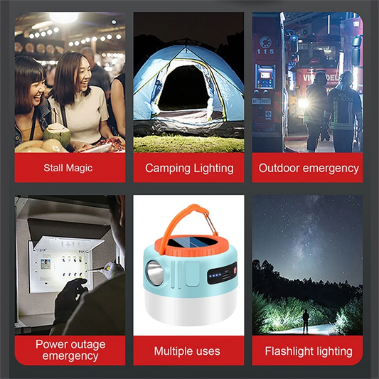 xxzyj Solar LED Camping Light, Hiking LED Light with Flashlight, USB  Outdoor Camping Lantern, Solar Tent Light, Solar Spot Light for Camping Garden Tent Hiking Climbing(50PCS)