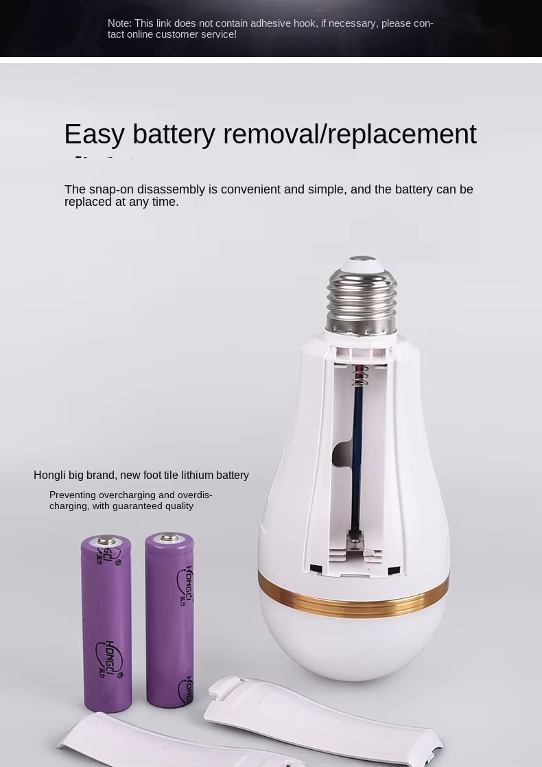 E27 charging emerg bulb portable led lamp 30W usb type c rechargeable light bulb with removable battery li-ion