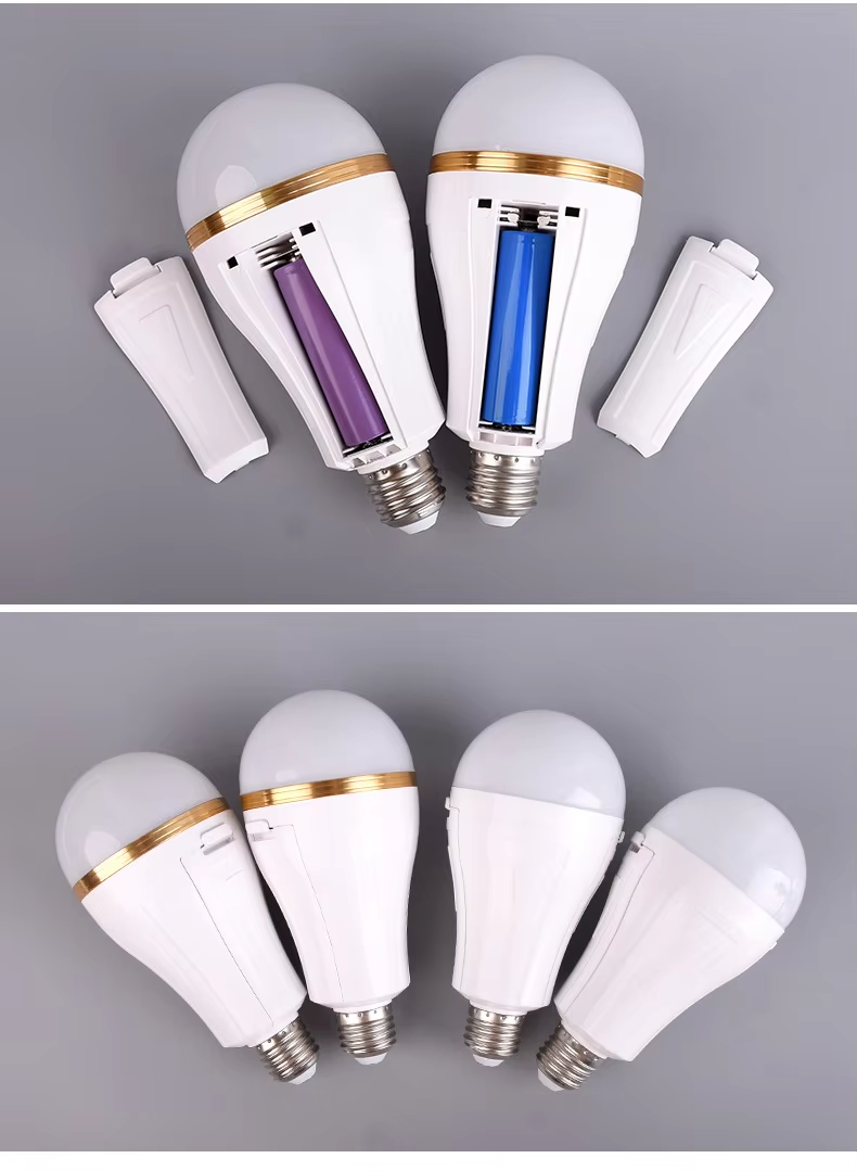 E27 charging emerg bulb portable led lamp 30W usb type c rechargeable light bulb with removable battery li-ion