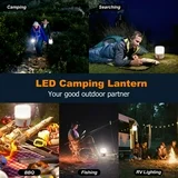 xxzyj LED Camping Lantern Rechargeable, LED Tent Light, 5 Light Modes 4800mAh Power Bank, Solar Camp Lantern for Equipment Charging, Life Saving, Camping, Hiking, Fishing, Shelters